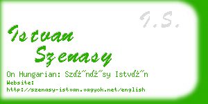 istvan szenasy business card